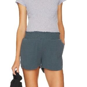 HATCH Henri Maternity Short in Charcoal 100% cotton muslin size 2